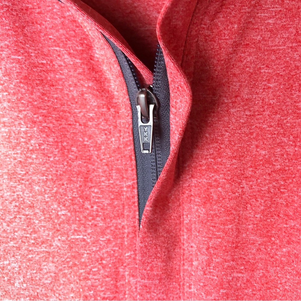 Mens Quarter Zip Size XL Red Heather Pullover Haus Of Grey Hightower Chest 48” - Picture 3 of 8